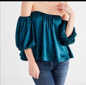 U O silky off the shoulders top